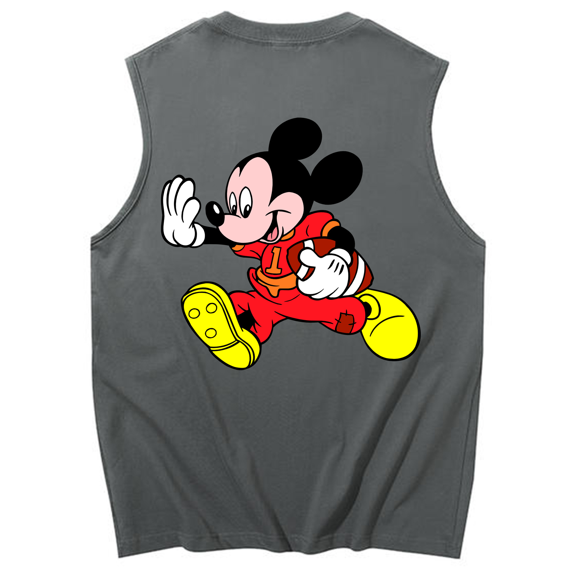ミッキーマウス Mickey Mouse コットン100％タンクトップ（背面プリント）